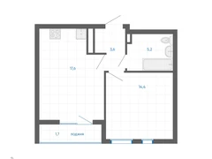 1-ком, 42.50 кв.м., 28/32эт.