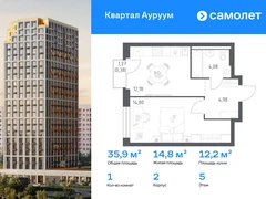 1-ком, 35.90 кв.м., 5/24эт.