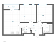2-ком, 59.20 кв.м., 17/32эт.